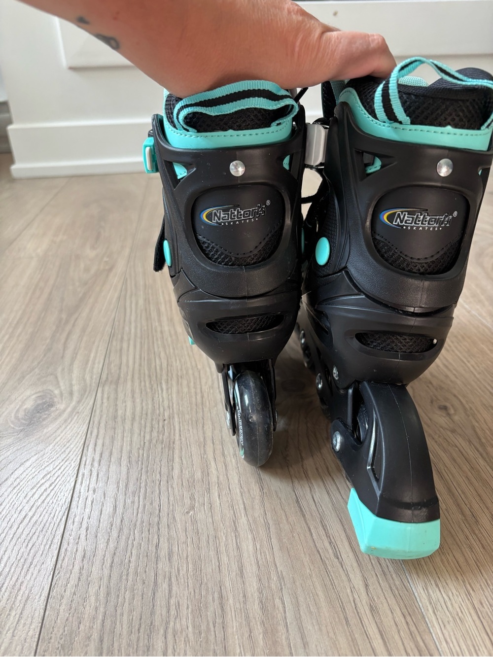 Nattork Adjustable LED Light-Up Inline Roller Skates Kids S 10C-13C - Picture 4 of 5